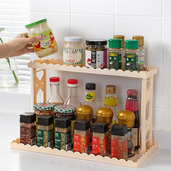 

layers storage rack kitchen spice jar bottle seasoning decoration organizer shelf home deskracks & organization