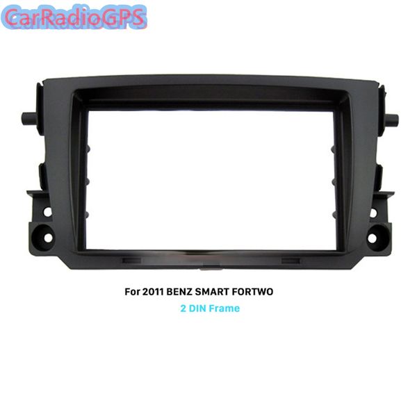 

black double din car radio fascia dash panel frame for 2011 mercedes benz smart fortwo stereo cover trim installation