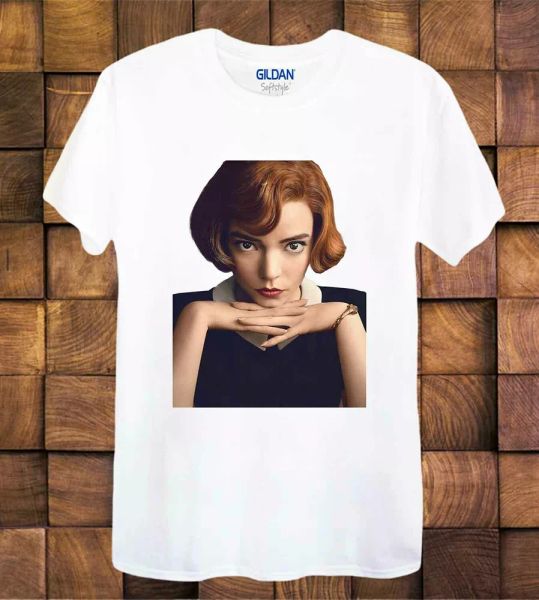 

the queen's gambit t shirt chess ladies/men's tee 888, White;black