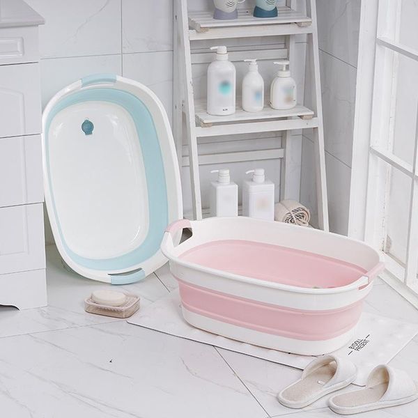 

bathing tubs & seats portable born baby folding bath tub swim foldable washing non-slip bathtub security spa children kids