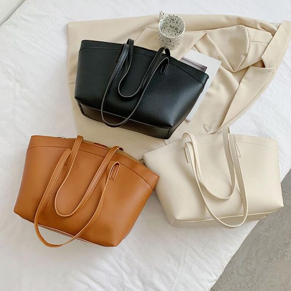 

evening bags fashion shoulder women high capacity bucket underarm bag female casual shopping handbag ladies daily retro composite totes