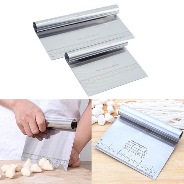 

baking & pastry tools stainless steel noodle knife cake scraper with scale cutters cooking dough accessories