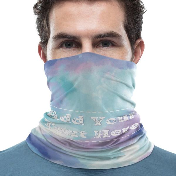 

scarves custom text multipurpose scarf mens ladies rectangular neck gaiter magic, Blue;gray