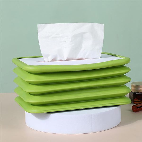 

tissue boxes & napkins foldable paper holder portable box napkin home tablecar armrest collapsible storage case