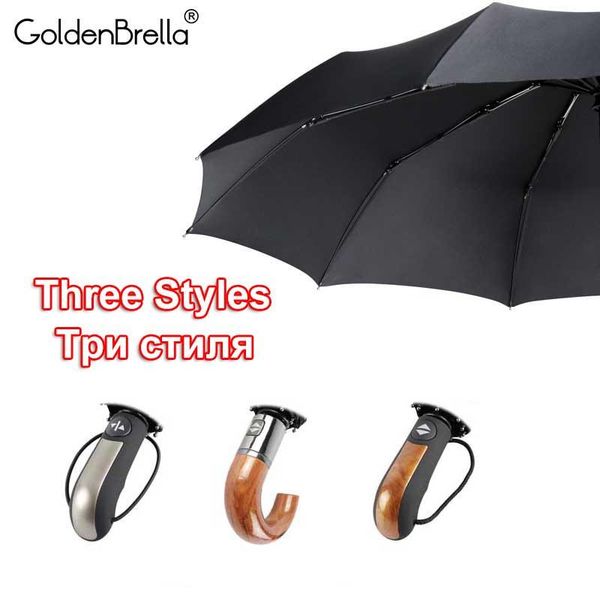 

umbrellas automatic umbrella rain women men 3 folding wind resistant british style 10ribs golf business for car