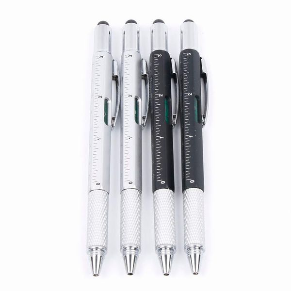 

1pcs 2 color novel multifunctional screwdriver ballpoint pen touch screen metal gift tool school office supplie stationery pens, Blue;orange
