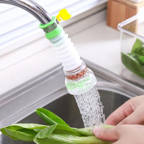 

adjustable flexible kitchen faucet tap extender splash-proof water filter outlet head saving sprayer diffuser other faucets, showers & accs