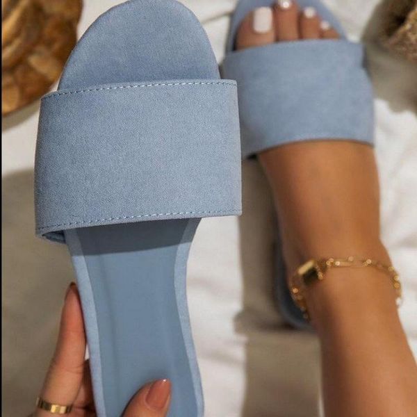 

slippers women summer sandals peep toe outside slides solid black flat shoes comfortable fashion ytmtloy beach