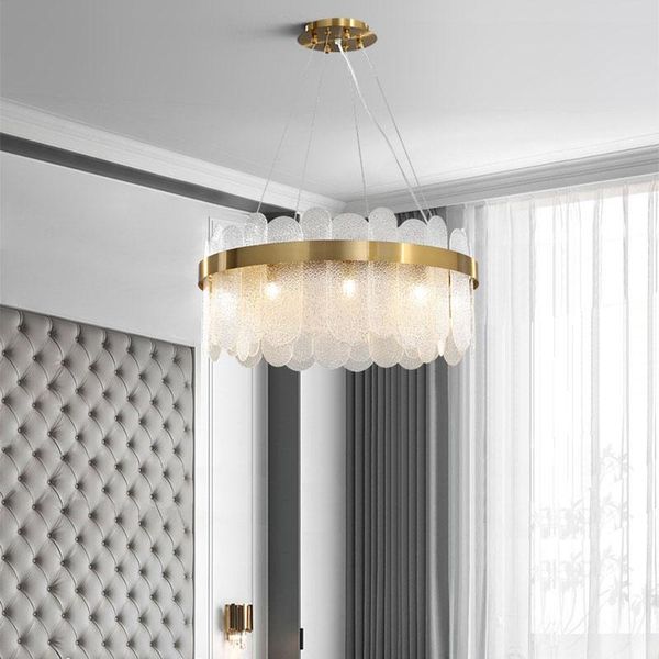 

modern luxury glass chandelier nordic designer living room dining bedroom study crystal round oval 16 lights pendant lamps