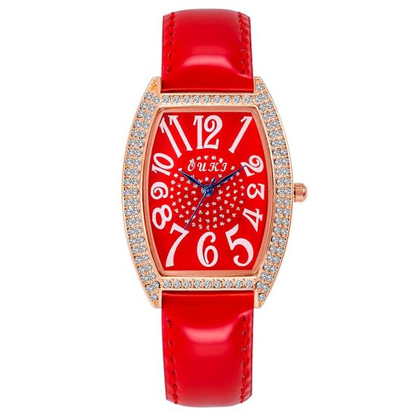

wristwatches women simple style red leather square quartz watches rhinestone fashion exquisite waterproof watch relogio feminino, Slivery;brown