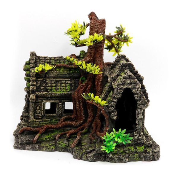

decorations fish house resin imitation wooden root aquarium ornament for tank decoration lxy9
