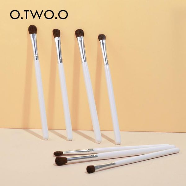 

makeup brushes o.two.o 7pcs eye brush soft fur wooden handle eyeshadow eyeliner eyebrow mixed set tools maquiagem