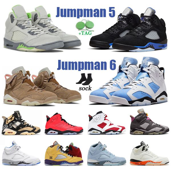 

jumpman 5 unc 6 mens basketball shoes 5s ts 6s university blue electric green black infrared shattered backboard bluebird red oreo men train