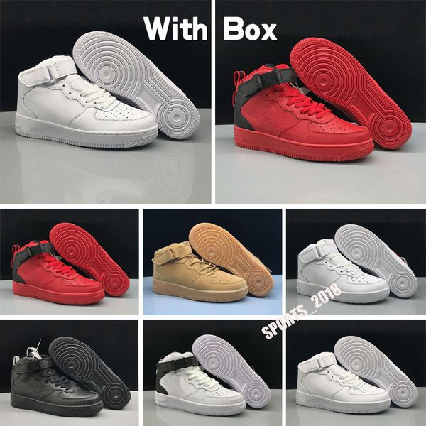 2021 forces men low skateboard shoes one knit euro high women all white black red leather trainer sneaker 36-45, Black;brown