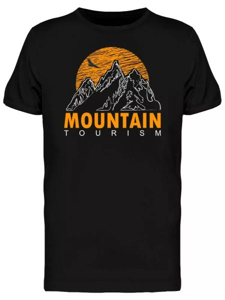 

mountain tourism icon tee men's -image by shutterstock, White;black