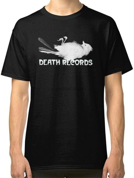 

men's t-shirts death records label mens black t-shirt summer casual tee shirt, White;black