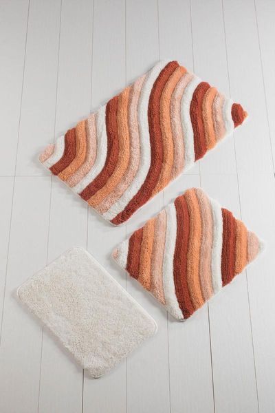 

bath mats colorful salmon 3 pcs set mat 8694545034973