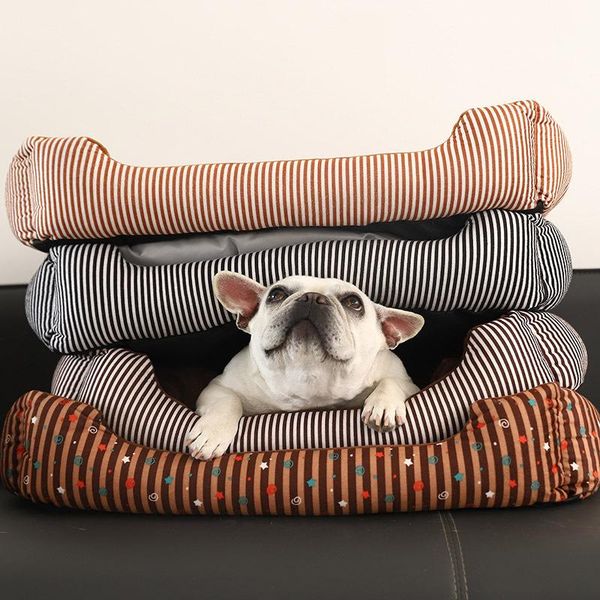 

pet bed dog warm pad winter mat striped products small medium large big sized kennel waterproof nest kennels & pens