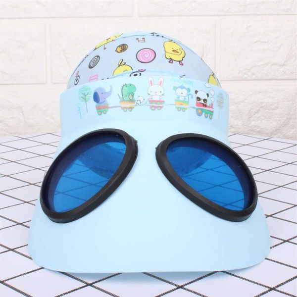 

summer empty middle school children's cartoon cute cool baby sun hat, Yellow