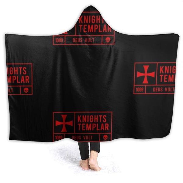 

blankets knights templar blanket fashion cute hooded bedspread fleece armchair soft