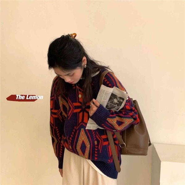 

women's sweaters korobov japanese style knit women korean vintage o neck long sleeve pullovers autumn winter sueter mujer q4kf, White;black