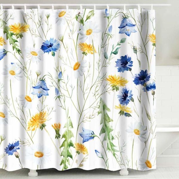

shower curtains flower patten waterproof curtain set with 8 hooks bathroom 3jl671