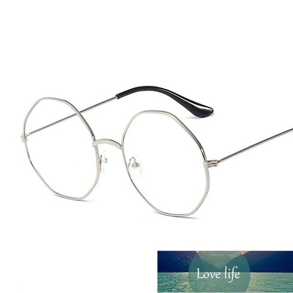 

new designer women glasses optical frames metal octagon glasses frame clear lens eyeware black silver gold eye glass, White;black