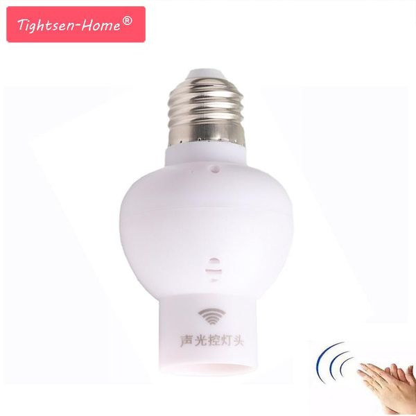 

bulbs led sound light sensor control lamp holder e27 screw bases cap socket switch for corridor stairs indoor lighting bulb