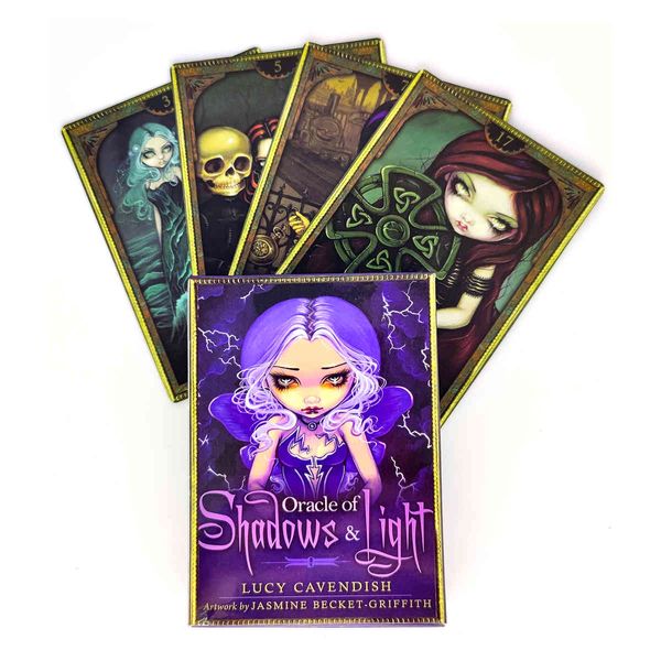 Shadows and Light Oracle Tarot Cards Mystical Guidance Divination Partys Gioco da tavolo Supporta all'ingrosso 45 fogli / scatola