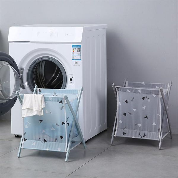 

fabric dustproof dirty clothes hamper basket bathroom storage organizer foldable laundry container & organization