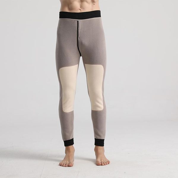 

men's pants winter thickened plus velvet warm silk cashmere slim high waist leggings size cotton trousers, Black