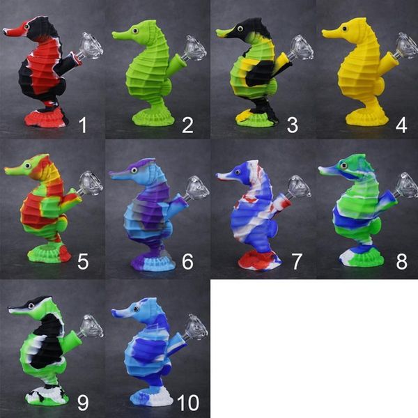 Narghilè da 6 pollici piccoli bong in silicone pacchetto per animali domestici gorgogliatore d'acqua tubo crack cool dab rig bong pieghevole