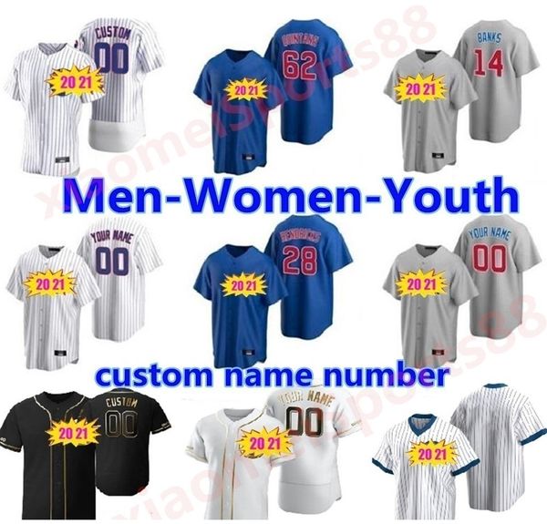 

2021 chicago anthony rizzo javier baez jersey krisbryant kyle schwarber jason heyward albert almora jr. men women youth cubs baseball jersey, Blue;black