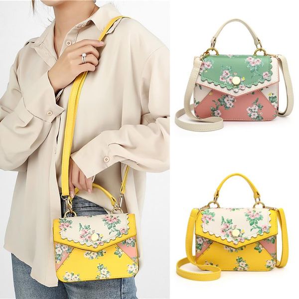 

evening bags 2021 women bright print bag style tote shoulder messenger small cover satchel travel purse handbag 2 color