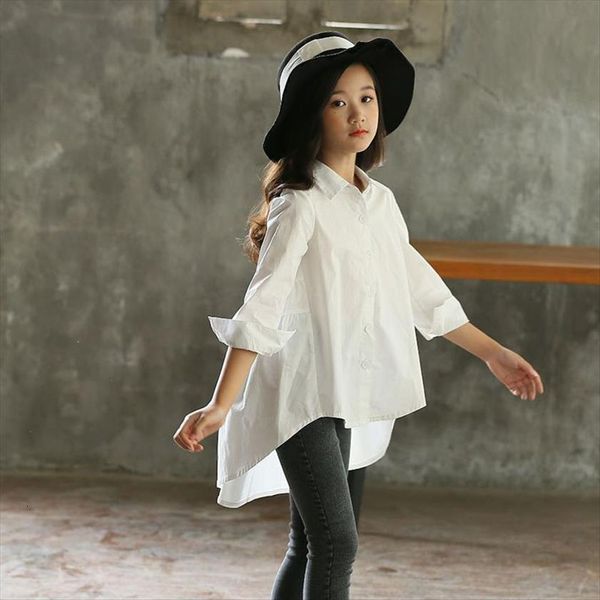 

spring back to school clothing blouses teen girl shirt long sleeve white yellow autumn kids childrens shirts girls blouse, White;black