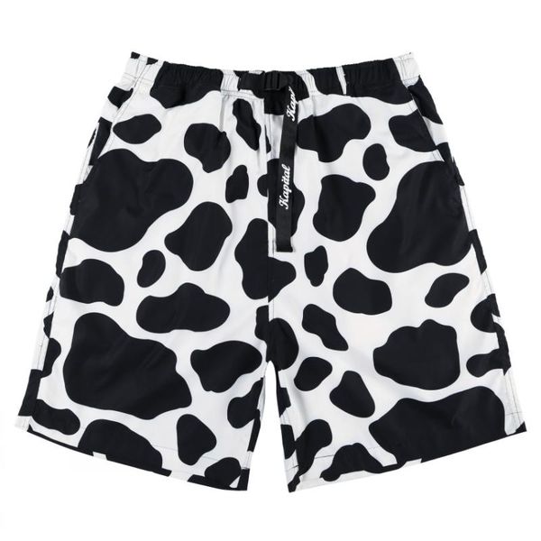 

men's shorts men women quality nylon milk color logo pockets breeches slightly oversize kapit, White;black