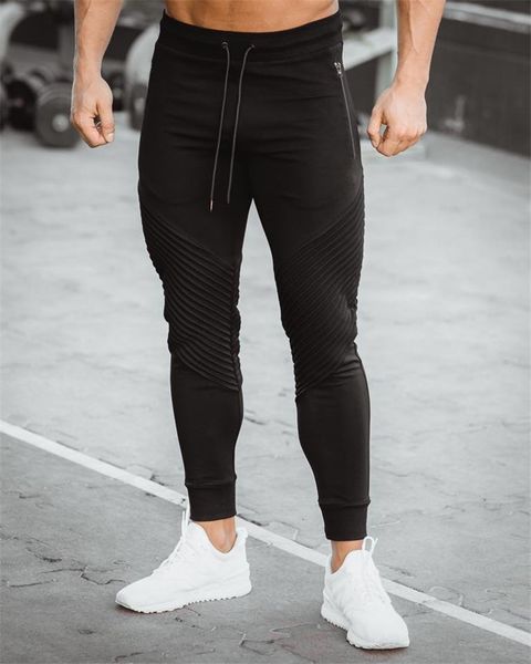 

men's pants joggers sport trousers mens workout running tights sweatpants cotton solid streetwear bodybuilding ny drop, Black
