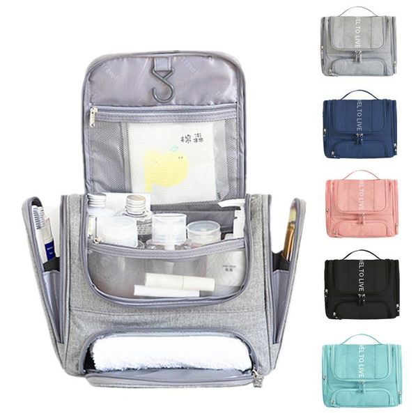 

women men large hanging cosmetic bag travel make up toiletry storage makeup bags cases organizer beauty portable hook wash pouch &