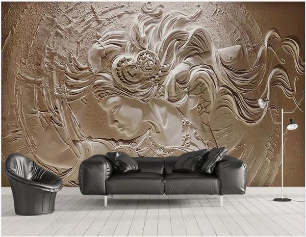

wallpapers 3d wallpaper plaster embossed beauties home decor panoramic for walls bedroom custom po on the wall