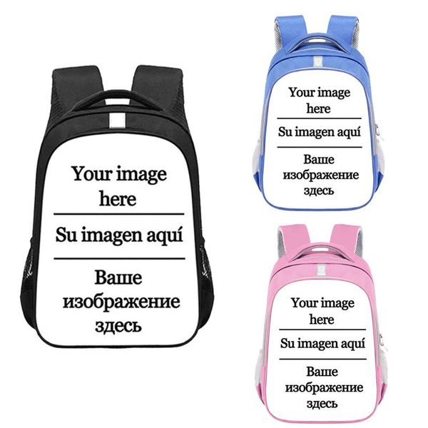 

backpack customize the image canvas women men travel bags children school boys girls book bag kids gift backpacks