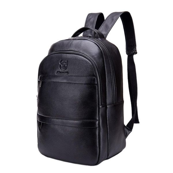 

backpack 100% real leather men's backpacks man's casual back bag genuine business male computer