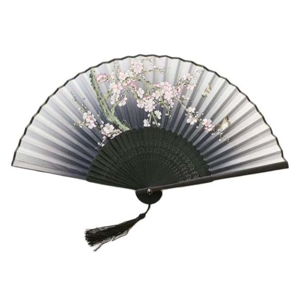 

classical bamboo folding fan chinese style retro hand home garden floral printed dance performances year gifts 2021 other decor