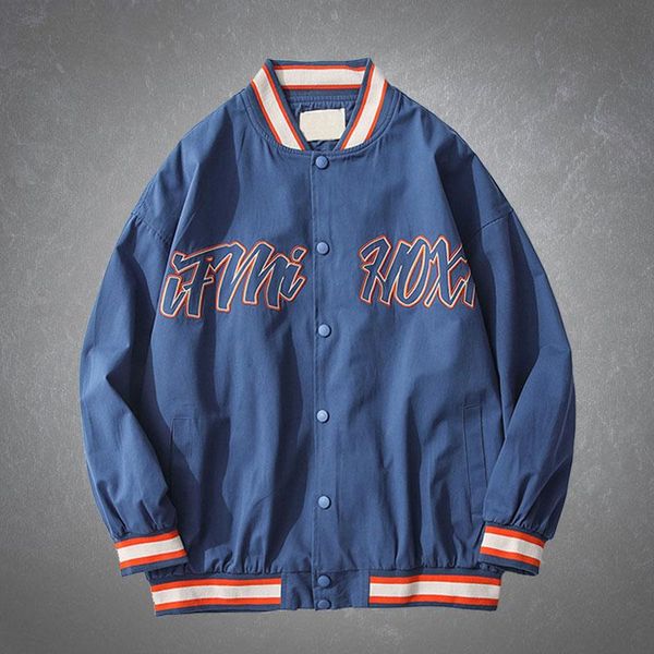 

men's jackets vintage letter printing patchwork baseball jacket mens fashion streetwear harajuku oversize casual cotton bomber unisex, Black;brown