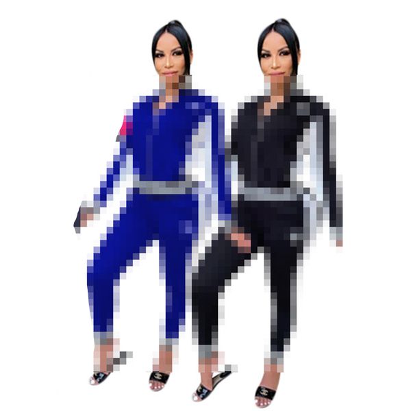 

tracksuits women 2 piece set fashion sweatshirt casual cardigan joggers women's sports suit sets pants designer sportwear suits s-2xl, Gray