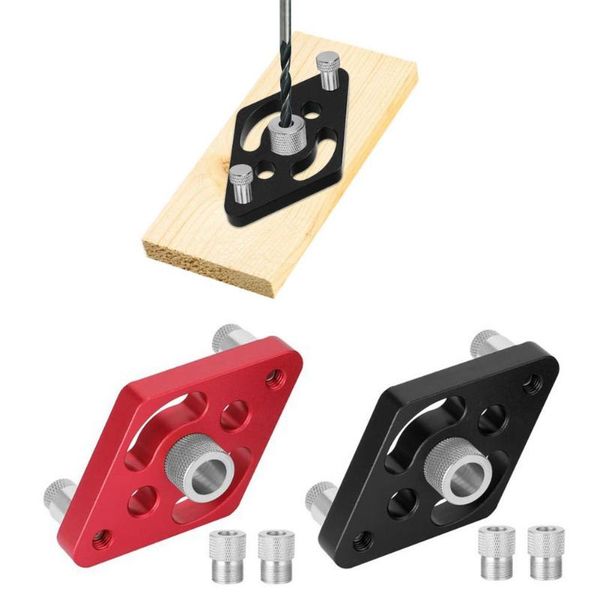 

professional hand tool sets punching locator aluminum alloy vertical pocket hole jig woodworking drill for drilling wood dowelling puncher