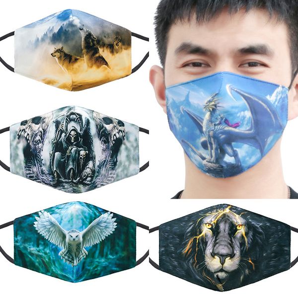 

animal fun cotton mask 3d digital printing summer sun protection and ventilation