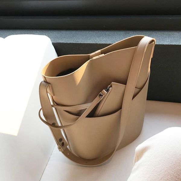 

evening bags bucket bag retro solid color single shoulder messenger trendy fashion large capacity