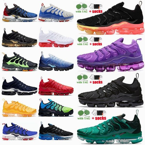 

2022 vapors maxs plus tn mens running shoes size 13 man sports sneakers triple red worldwide black hyper royal white men womens vapourmax ru