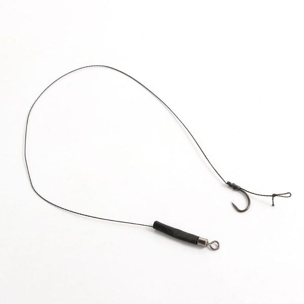 

fishing hooks tied rigs hook fishhooks size 6 8 10 12lb barbless hair line carp