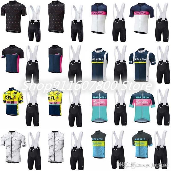 

morvelo team men's cycling short sleeves/sleeveless vest jersey bib shorts sets shirt summer breathable outdoor ropa ciclismo racing, Black;blue